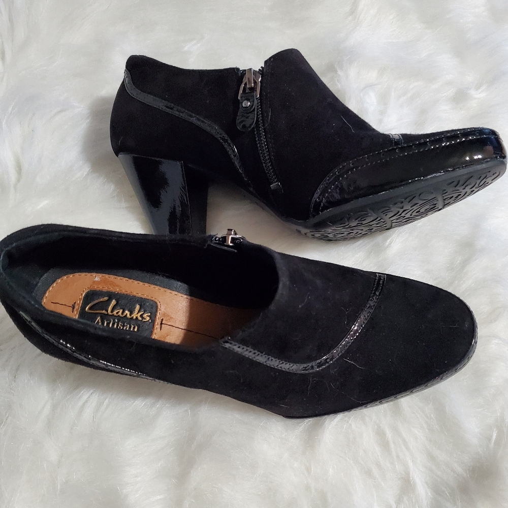 Clarks ankle bootie heels